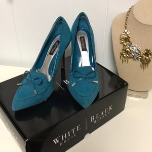 WHBM Turquoise Heels